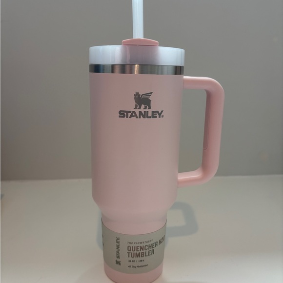 Stanley Pink Tumbler with Handle and Straw - Picture 1 of 1